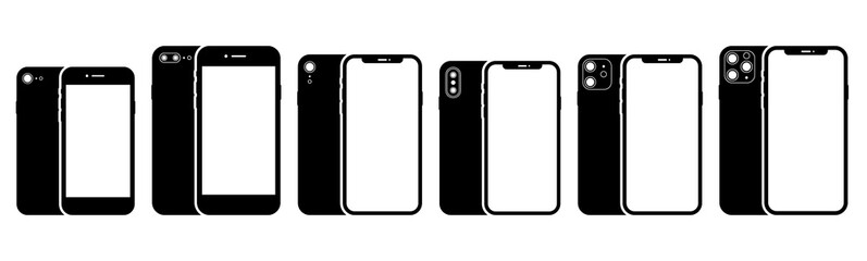 Smartphone icon Set. Vector illustration