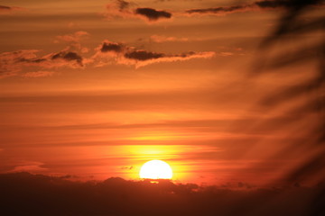 南伊豆町　あいあい岬の夕陽