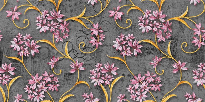colorful floral patterns or textile design or rustic geometric patterns or 3d wall paper textures with colorful pattern