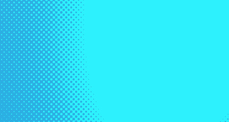 Blue halftone pop art background abstract vector comics style blank layout template with clouds beams and isolated dots pattern. For sale banner for your designe 1960s. with copy space eps10