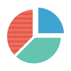 Pie Chart Vector illustration. Modern flat Icon for Business & Office. 