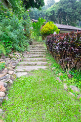 Resort walkway,Resort garden.