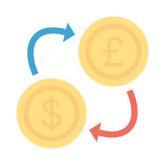 Dollar Exchange Vector illustration. Modern flat design graphic elements. 