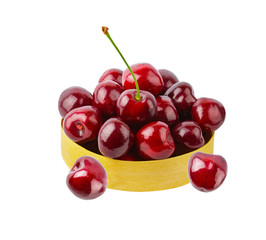 Cherry isolated on white background with clipping path