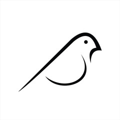 silhouette of a bird vector logo