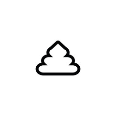 poop icon. vector flat illustration