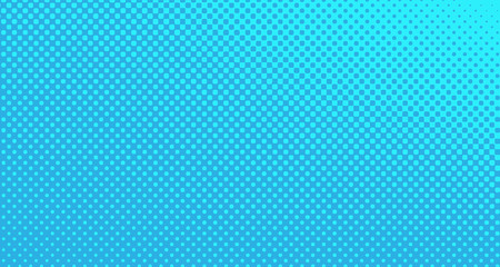 Blue halftone pop art background abstract vector comics style blank layout template with clouds beams and isolated dots pattern. For sale banner for your designe 1960s. with copy space eps10