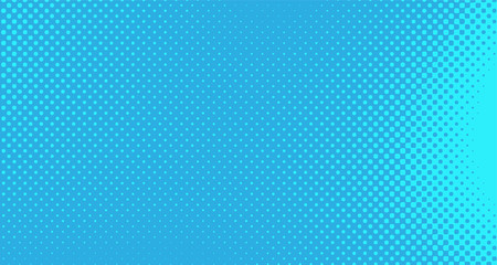 Blue halftone pop art background abstract vector comics style blank layout template with clouds beams and isolated dots pattern. For sale banner for your designe 1960s. with copy space eps10