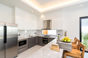 Western kitchen in luxury home