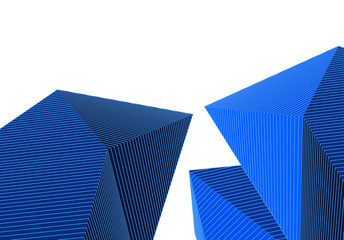 Obraz na płótnie Canvas abstract geometric architecture 3d illustration