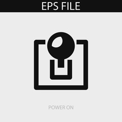 Power on icon. EPS vector file