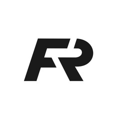 abstract initial letter F R logo design template