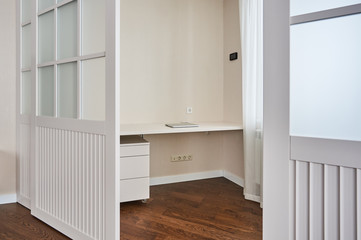 stained glass doors in the living room