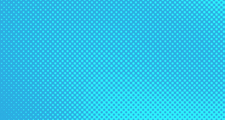 Blue halftone pop art background abstract vector comics style blank layout template with clouds beams and isolated dots pattern. For sale banner for your designe 1960s. with copy space eps10