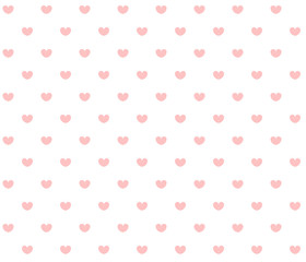 Vector seamless pattern with little heart for valentine day isolated white background