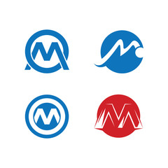 Set M Letter Logo Template