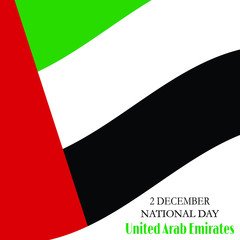 Happy United Arab Emirates national day, 2 December - Vector illustration design for banner, fashion prints, slogan tees, stickers, cards, poster, emblem and other creative uses