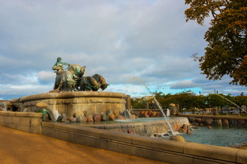 COPENHAGEN, DENMARK: Gefion Fountain in Gefjun turned her four sons into oxen