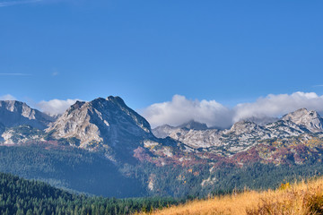 Fototapeta na wymiar View of the Durmitor Mountain Range