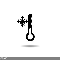 thermometer cold icon. From forecast, Climate and Meteorology icons, widget icons.vector Illustration