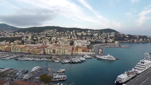 Aerial view, bay of angels, Cote d'azur, France, Nice