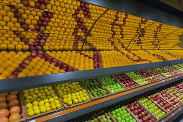 Ukraine, Lutsk, May 19, 2017 department, fruit sales in the supermarket Silpo, market.