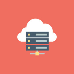 Cloud Network Vector illustration. Modern flat Icon for Business & Office. 