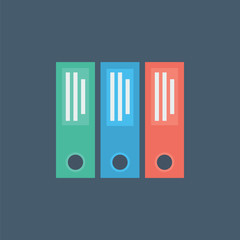 File Folders Vector illustration. Modern flat Icon for Business & Office. 