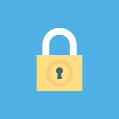 Lock Vector illustration. Modern flat Icon for Business & Office. 