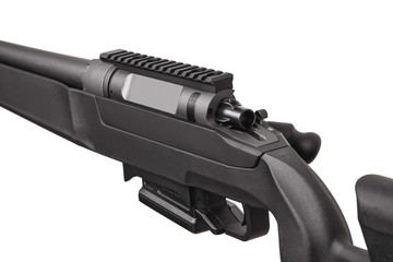 modern bolt carbine isolated on white background
