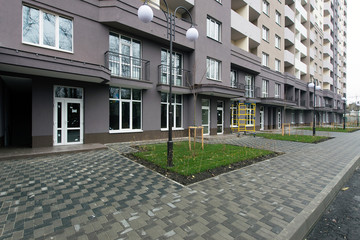 city of Brovary, Ukraine November 13, 2017, construction of residential houses for the population, November 13, 2017