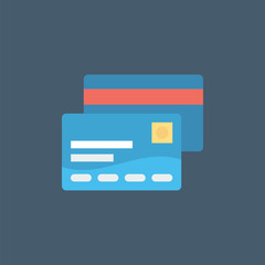 Credit Card Vector illustration. Modern flat Icon for Business & Office. 