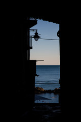 ausblick gasse italien
