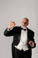 Old man in a tailcoat.