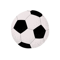 Soccer ball Isolated on a white background. Vector illustration for the design of a sports banner, background, printed matter for championships, olympiads, competitions.