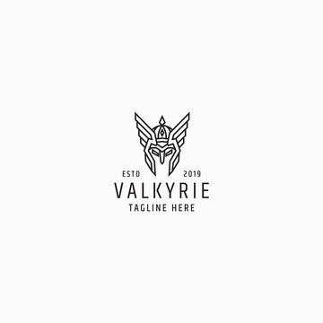 Valkyrie logo Design Template Vector Illustration
