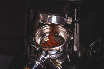 Coffee grinder grinding