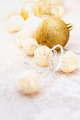 Composition of the Christmas decorations balls isolated
