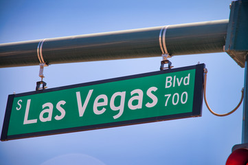 Las Vegas Boulevard street sign, Nevada