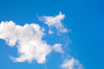 Blue sky with clouds background, texture