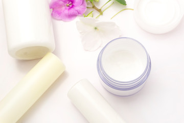 Fototapeta na wymiar moisturizer face cream oil