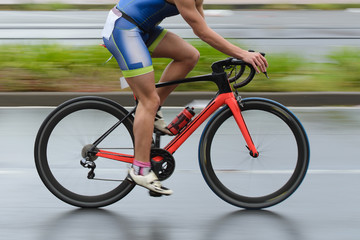 blurry image of a cyclist in motion