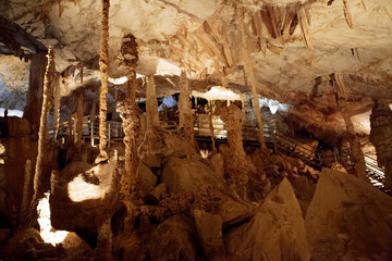 Rock formations in cave