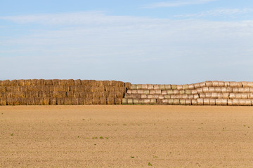 stacks of straw