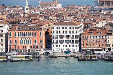 Fototapeta na wymiar Aerial view of Venice skyline, Italy