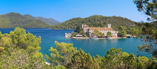 Croatia - The St.Mary benedictine monastery on the Mljet island.