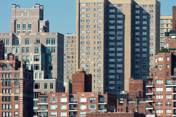 Upper East Side Skyline in New York City with Residential Skyscrapers