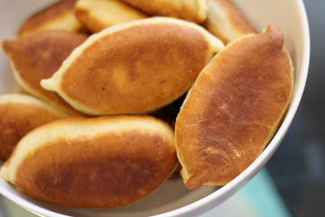 fried pies in a white plate