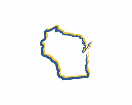 recommend clip art: Wisconsin Outline Logo Icon 001
