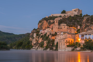 Sunrise at Miravet, Mediterranean town, Tarragona. Spain